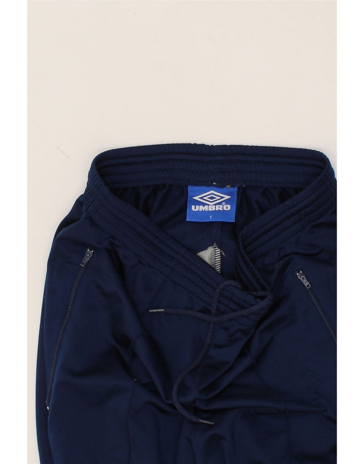 UMBRO Boys Tracksuit Trousers 15-16 Years Navy Blue Vintage Umbro and Second-Hand Umbro from Messina Hembry 