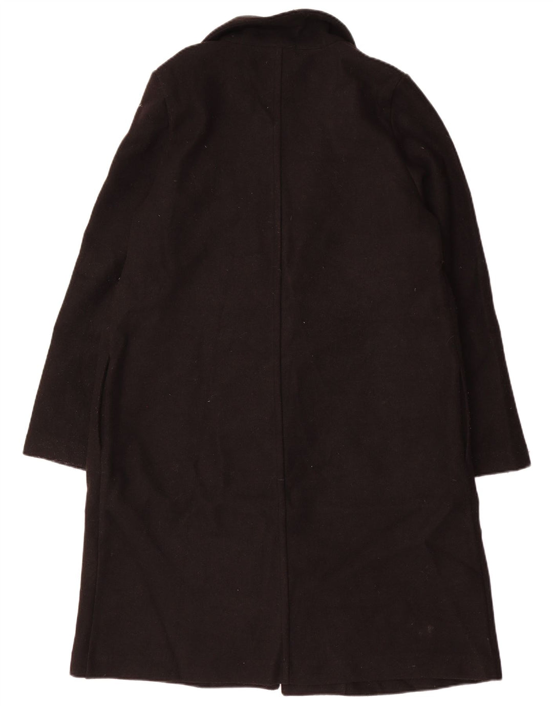 ZARA Womens Open Overcoat UK 16 Large Black Polyester