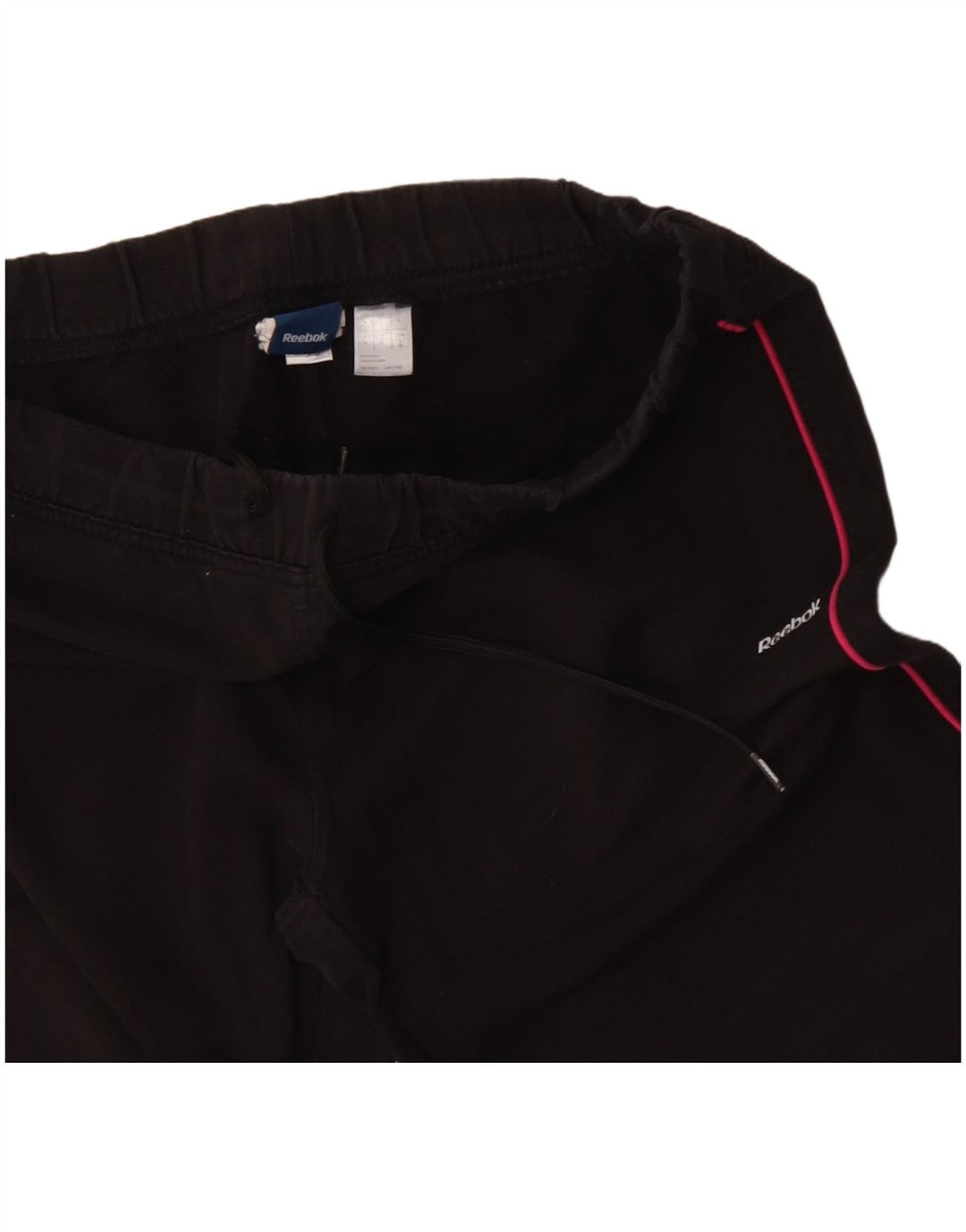 REEBOK Womens Tracksuit Trousers UK 14 Large Black Polyester