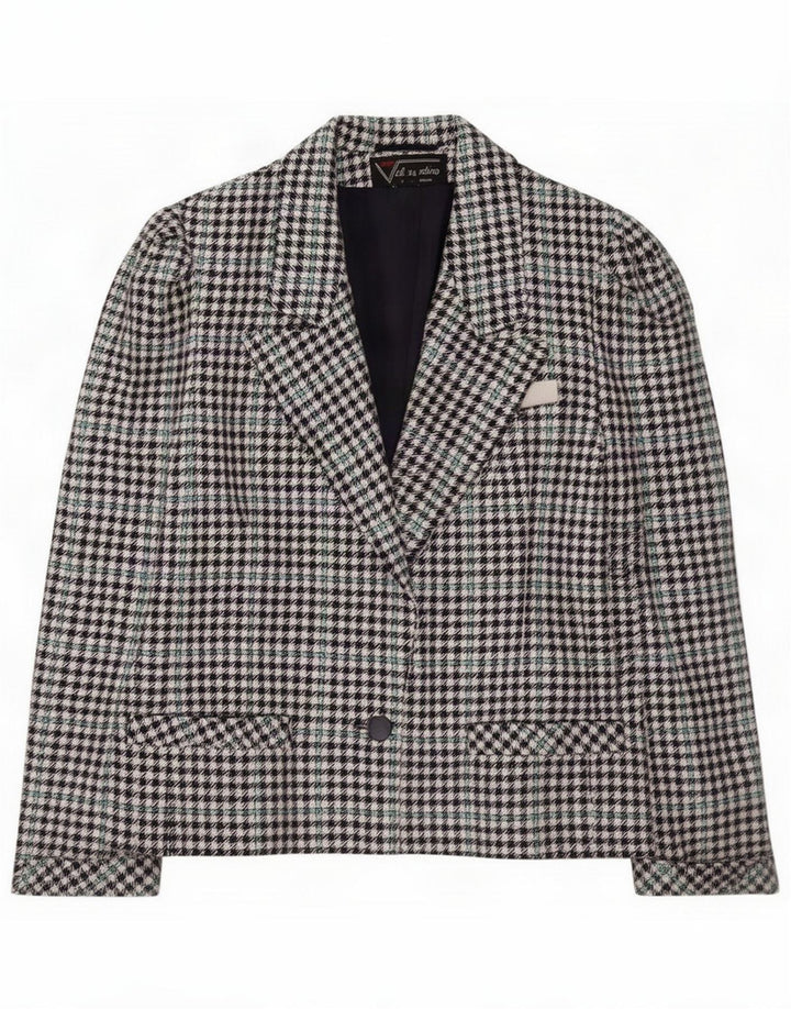 Vintage Womens Blazer Jacket IT 34 XS Multicoloured Houndstooth Classic