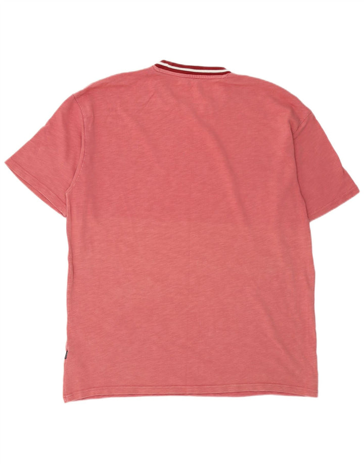 Converse Mens Oversized Graphic T-Shirt Top Medium Burgundy Flecked Cotton