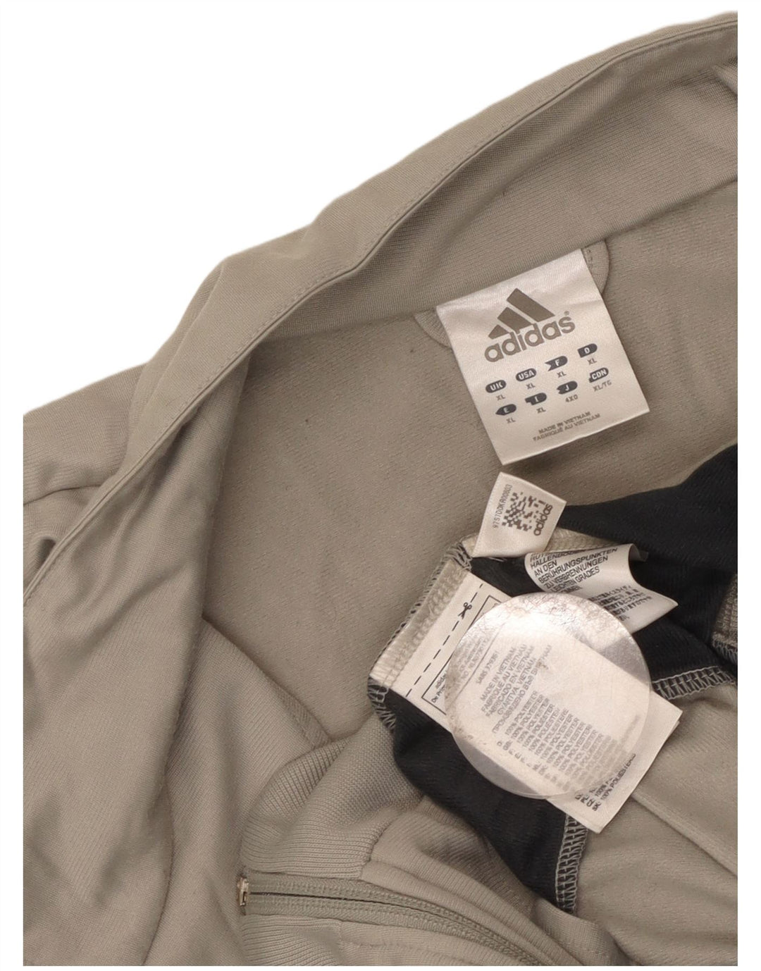 Adidas Mens Tracksuit Top Jacket XL Grey Colourblock Polyester