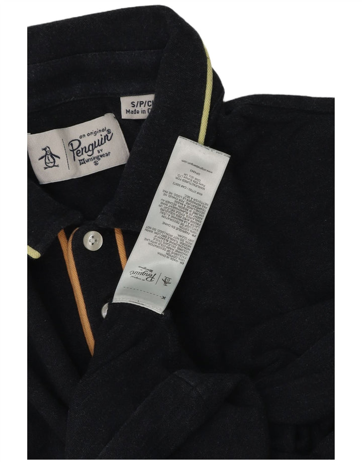 Penguin Mens Polo Shirt Small Grey Cotton