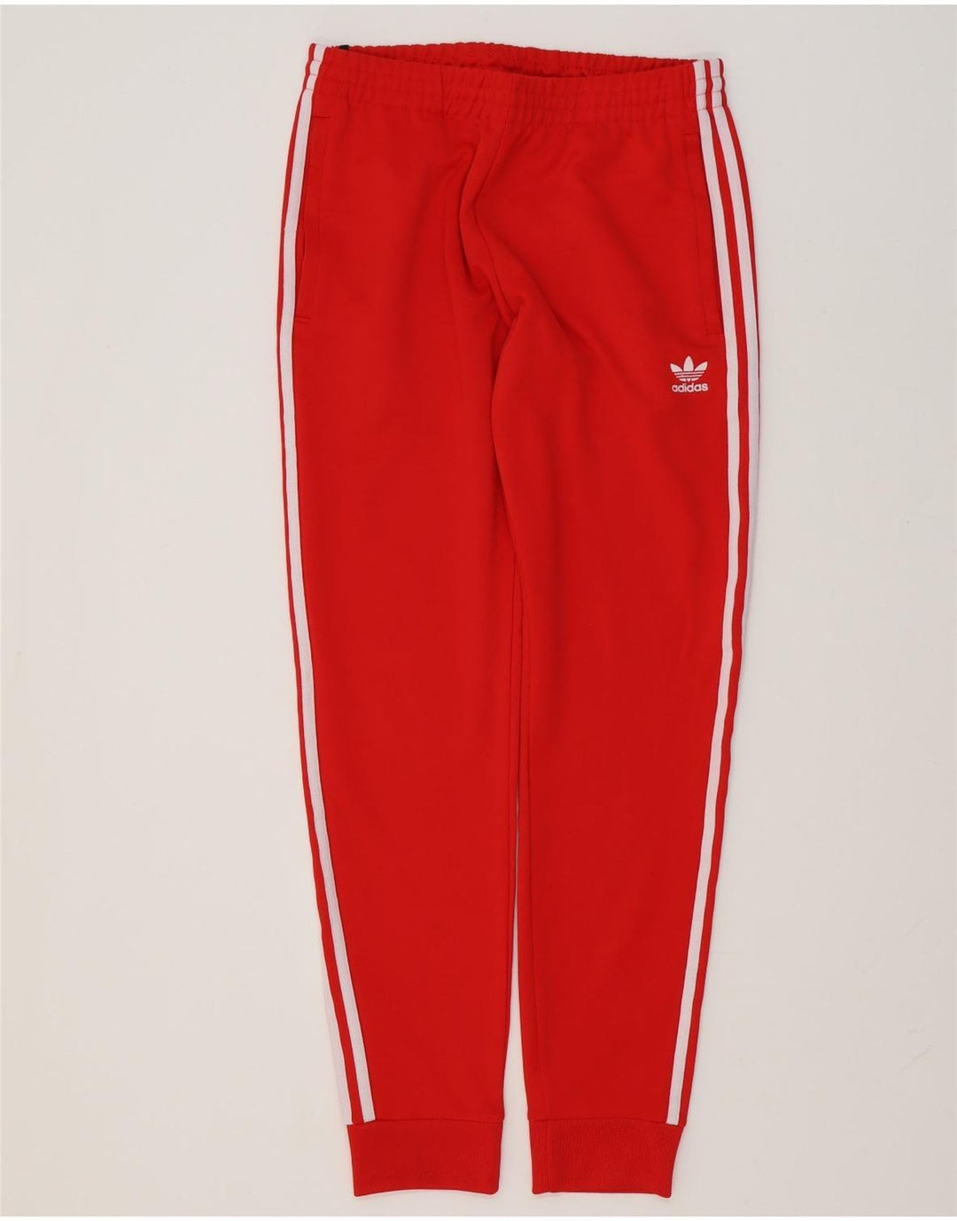 Adidas Mens Tracksuit Trousers Joggers Medium Red Polyester
