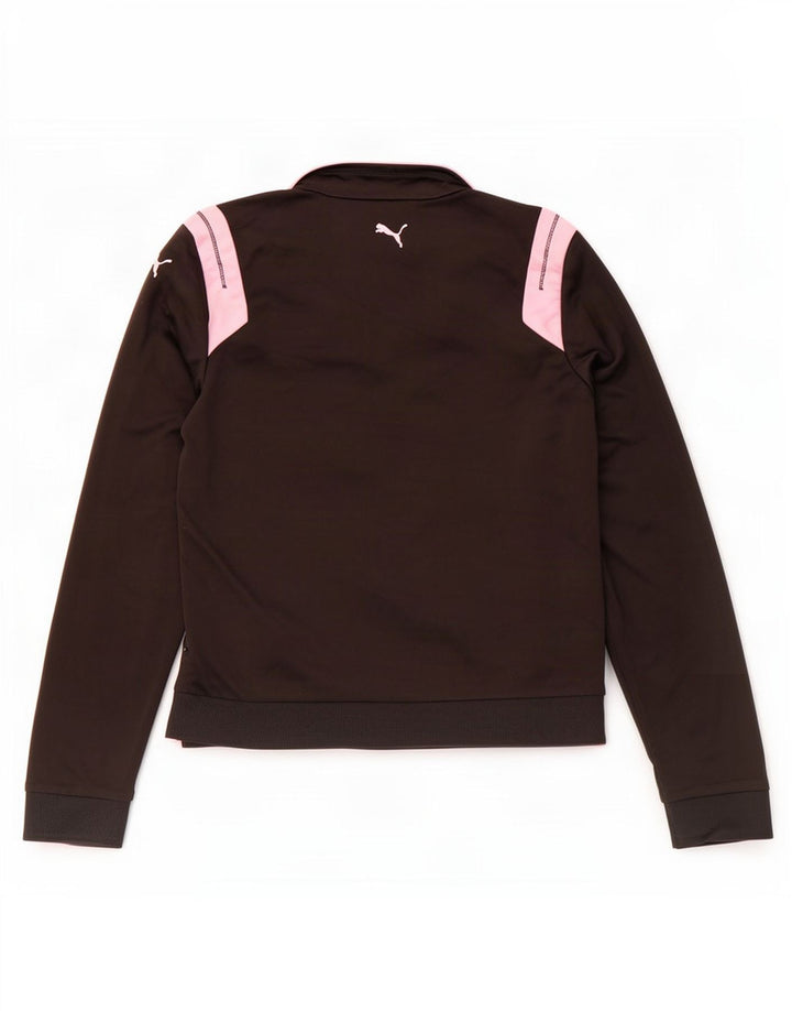 Puma Womens Tracksuit Top Jacket UK 10 Small Black Colourblock