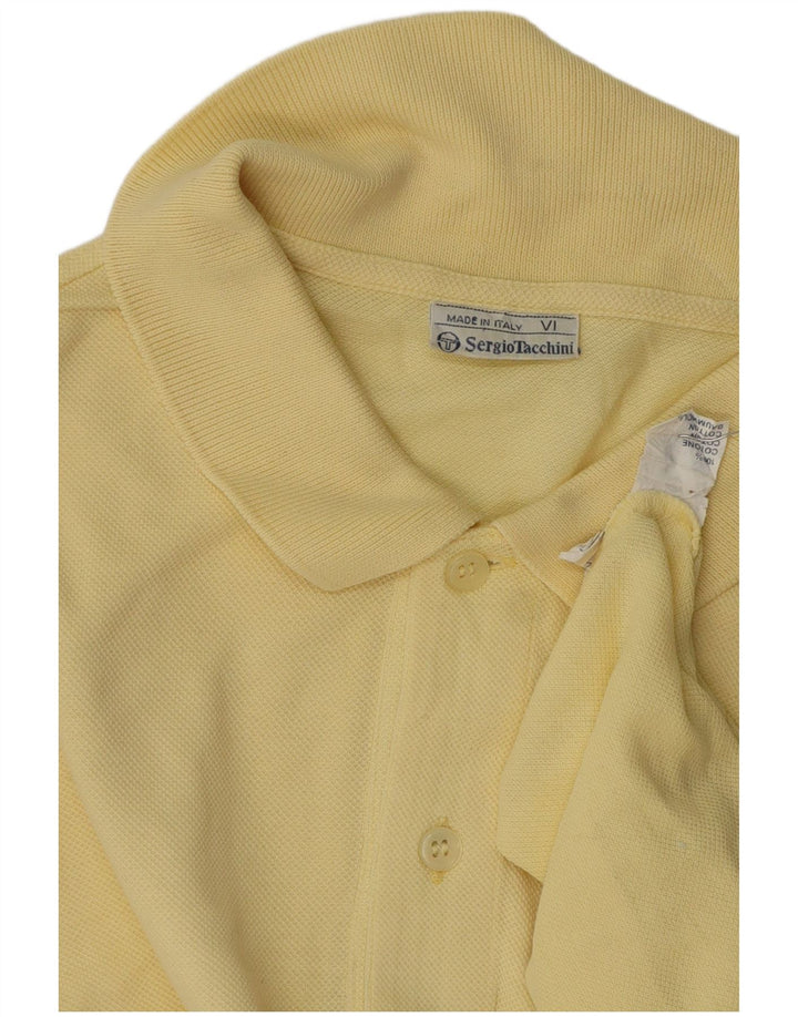 SERGIO TACCHINI Mens Polo Shirt Medium Yellow Cotton