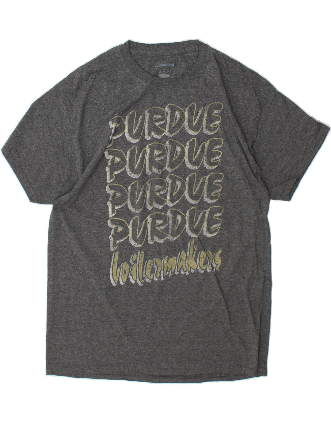 CHAMPION Mens Purdue Graphic T-Shirt Top Large Grey Vintage Champion and Second-Hand Champion from Messina Hembry 