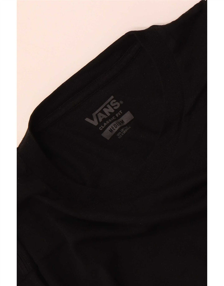 Vans Mens Classic Fit T-Shirt Top Medium Black Cotton