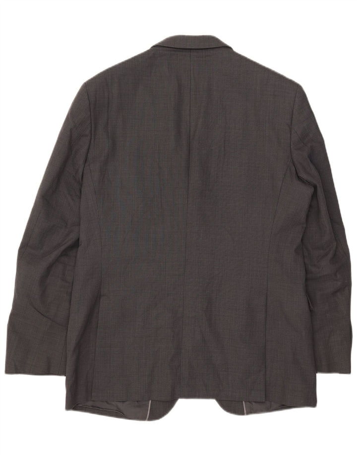Marks & Spencer Mens 2 Button Blazer Jacket UK 42 Large Grey Wool