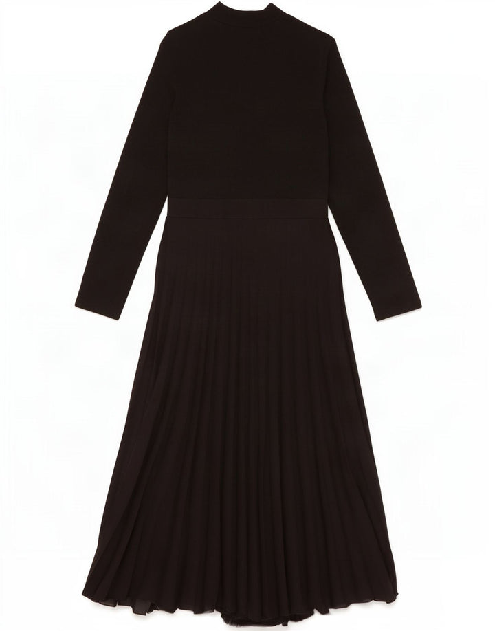Zara Womens Long Sleeve Maxi Dress UK 14 Large Black Elastane