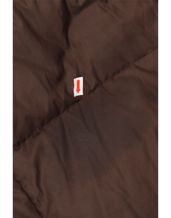 TRADEMARK Mens Loose Fit Padded Jacket IT 46 Small Brown Polyamide