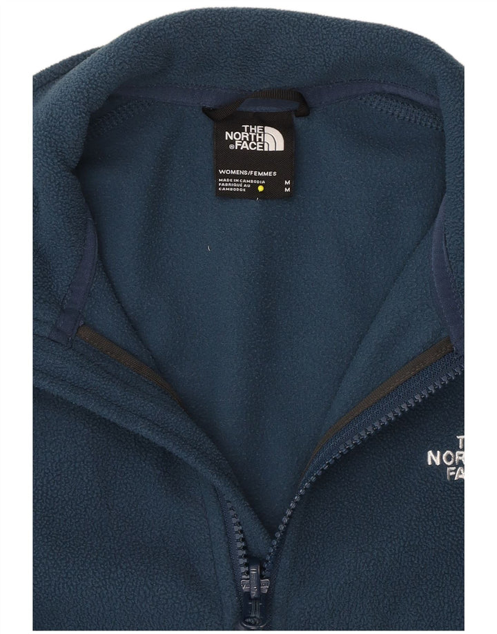 THE NORTH FACE Womens Fleece Jacket UK 14 Medium Blue Polyester