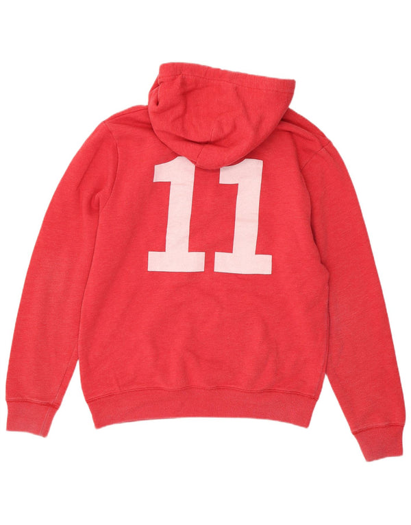 Jack Wills Mens Graphic Hoodie Jumper Medium Pink Cotton