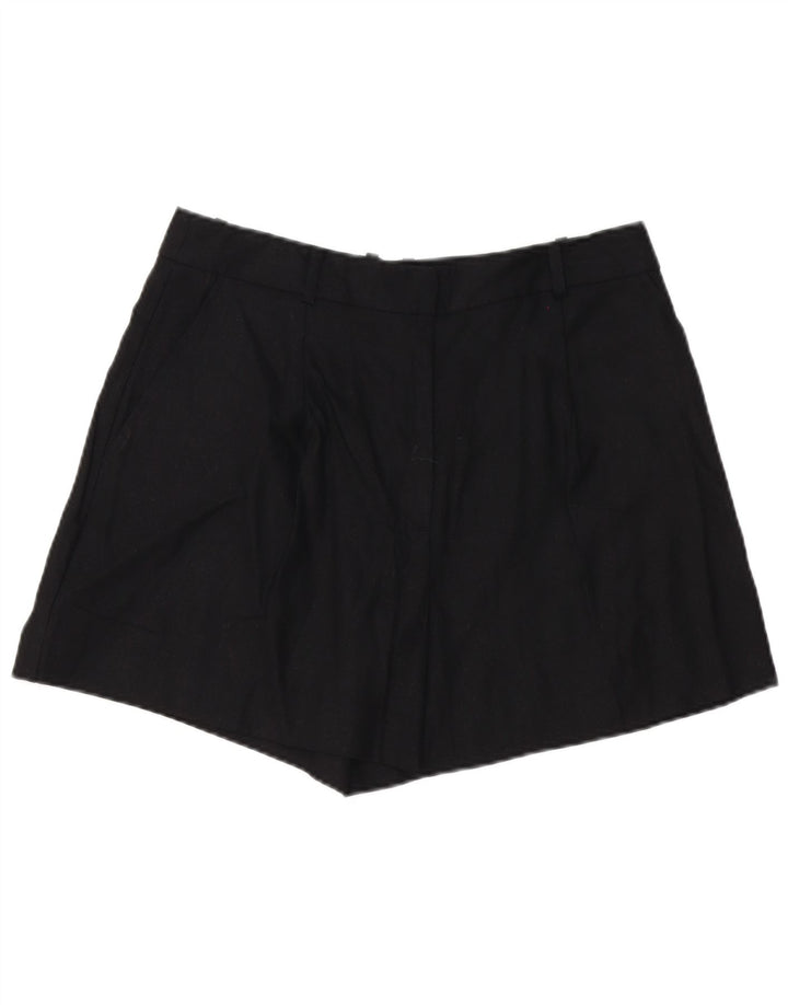Zara Womens Chino Shorts Large W32 Black Linen