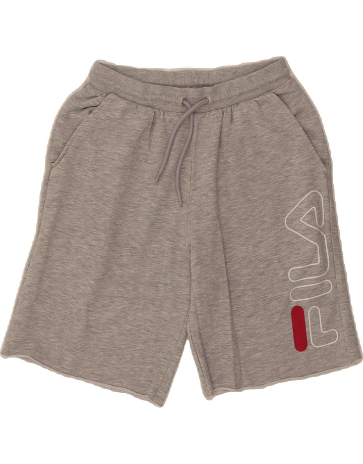 FILA Mens Graphic Sport Shorts Small  Grey Cotton Vintage Fila and Second-Hand Fila from Messina Hembry 