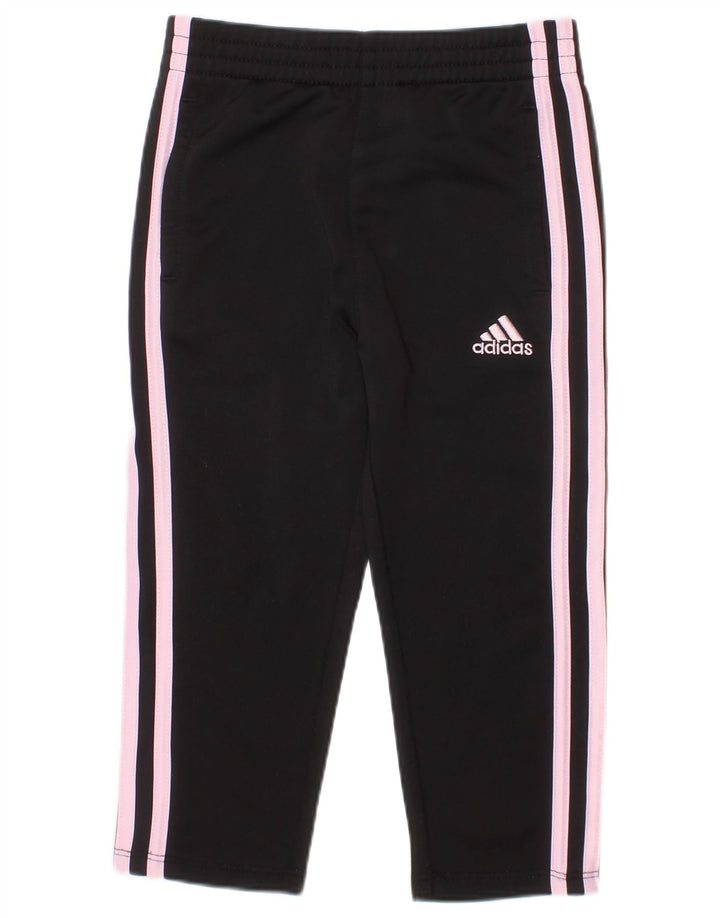 ADIDAS Baby Girls Tracksuit Trousers 18-24 Months  Black Polyester