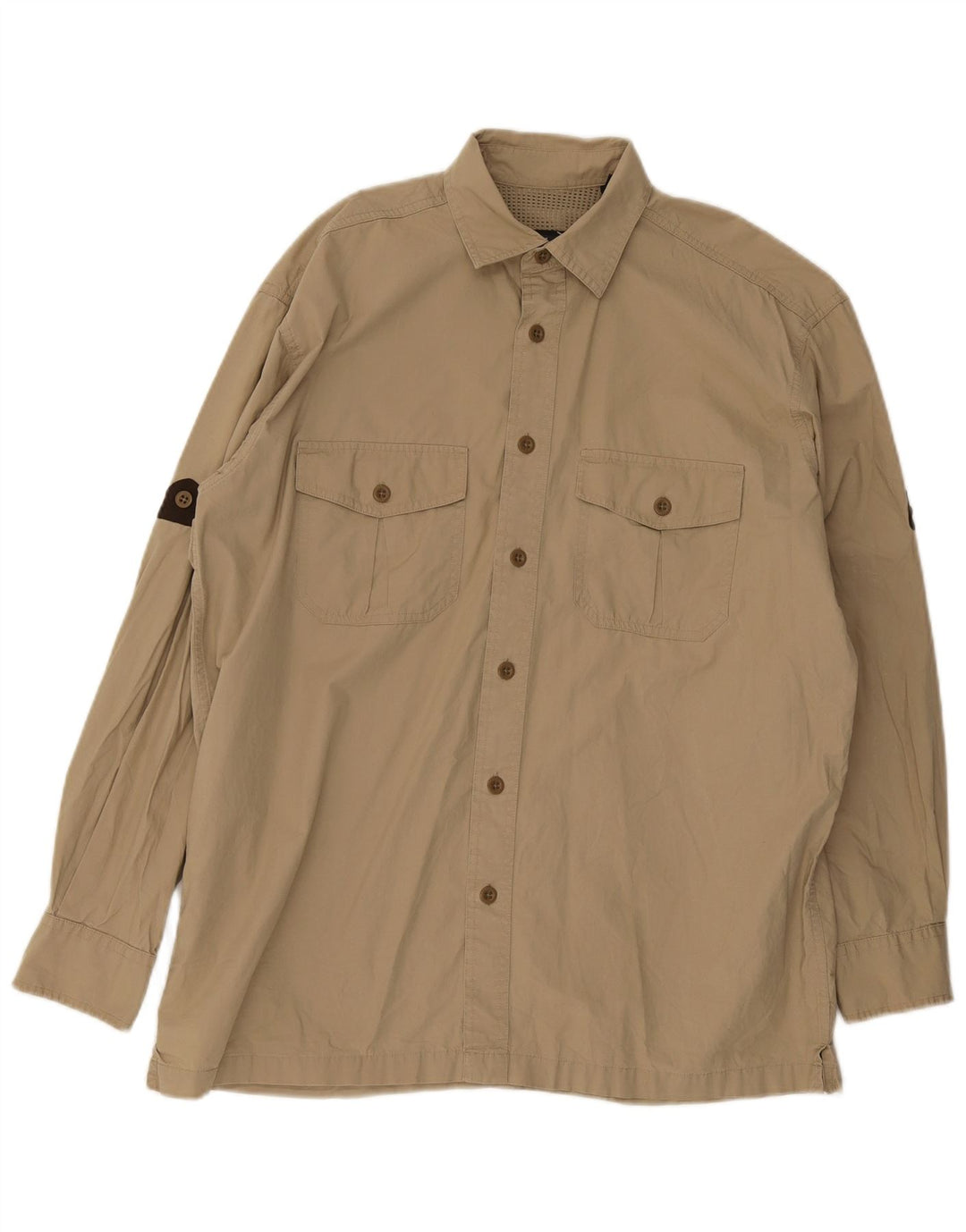 Timberland Mens Shirt Small Khaki Cotton