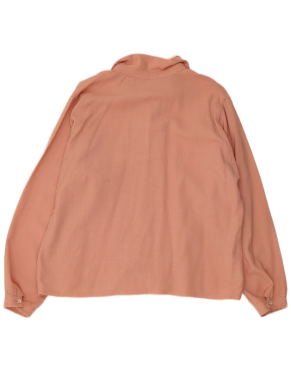 Vintage Womens Shirt Blouse UK 16 Large Pink