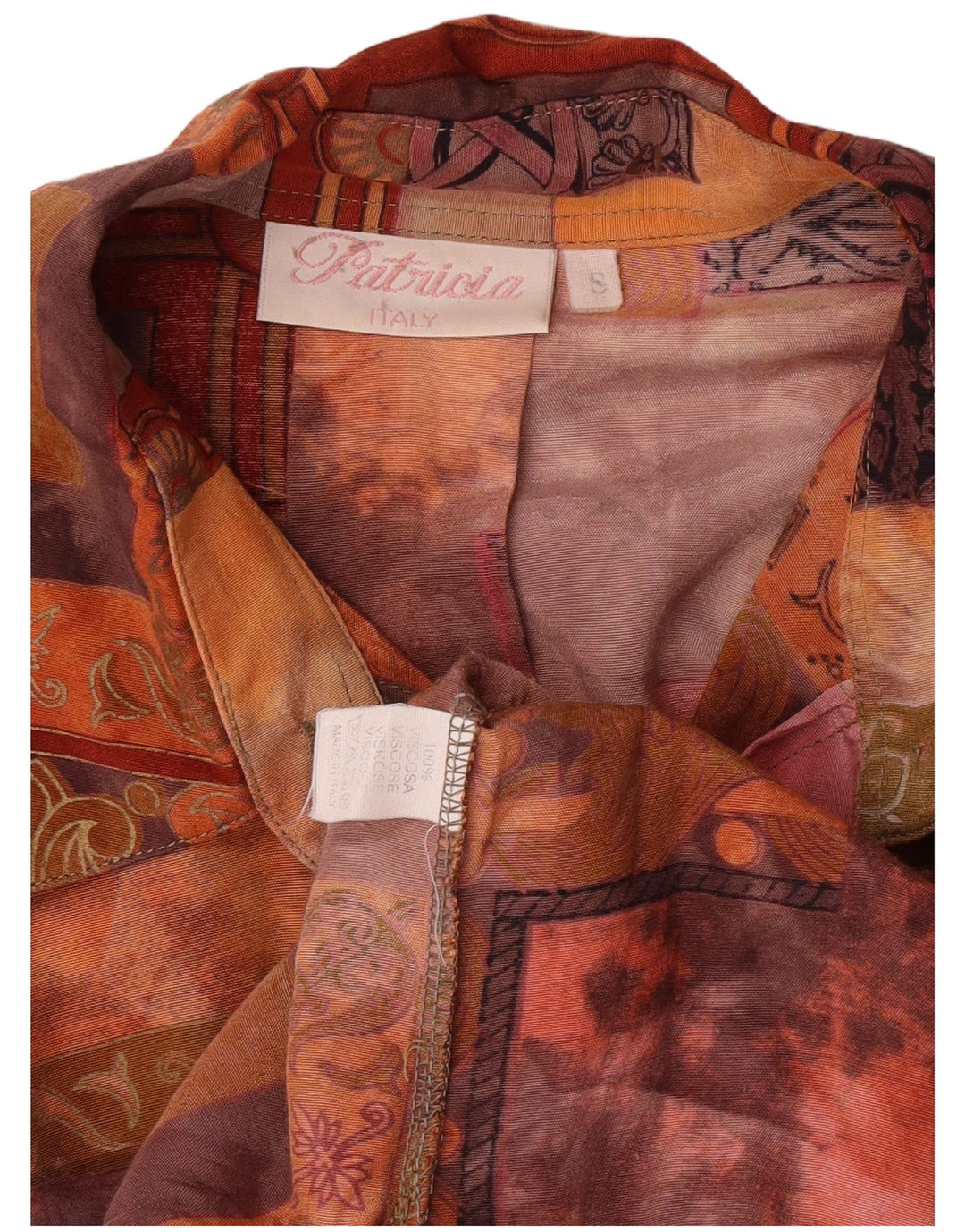 PATRICIA Womens Oversized Shirt Blouse UK 10 Small Multicoloured Patchwork