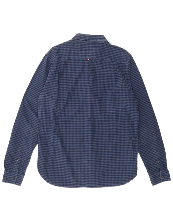 Superdry Mens Shirt XL Navy Blue Gingham Cotton