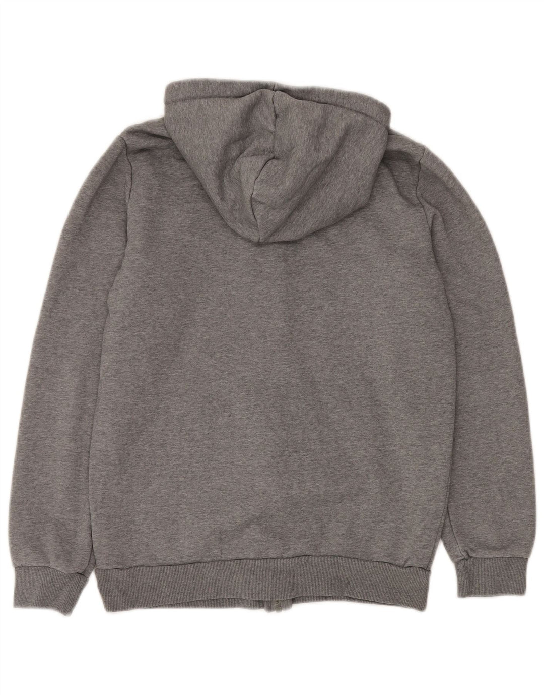 PUMA Mens Graphic Zip Hoodie Sweater Small Grey Cotton Sports