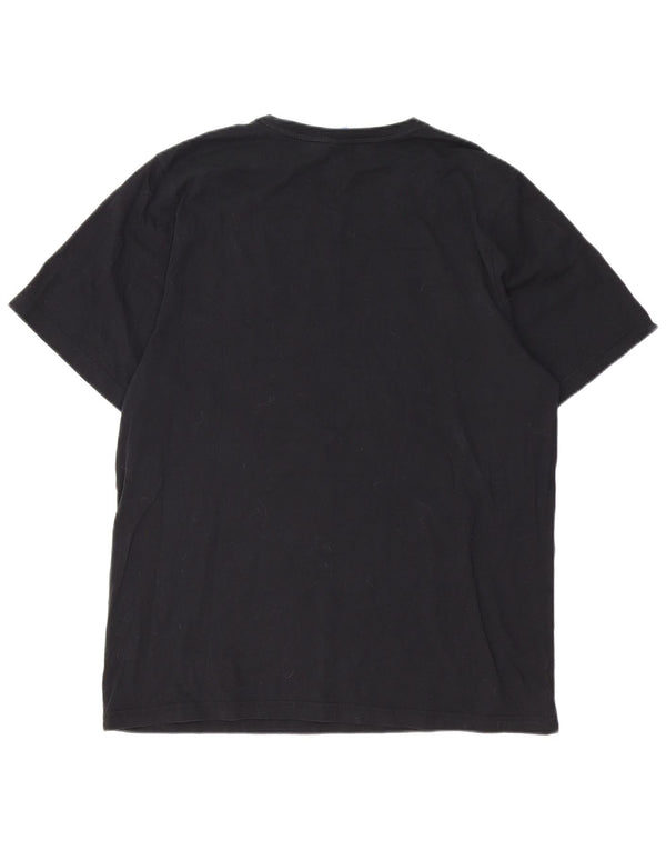 RUSSELL ATHLETIC Mens Graphic T-Shirt Top 2XL Black Cotton