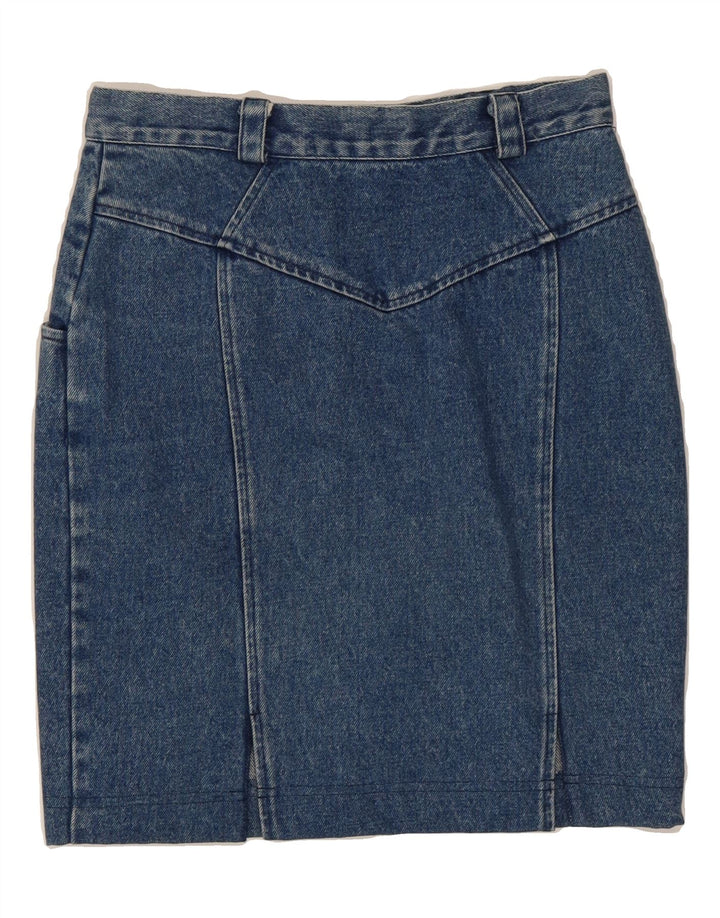 DANIEL HECHTER Womens Denim Skirt IT 44 Medium W28 Blue Cotton Vintage Daniel Hechter and Second-Hand Daniel Hechter from Messina Hembry 
