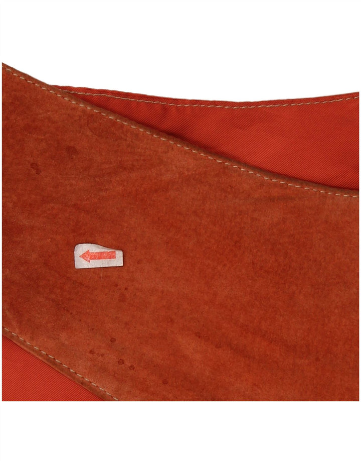 Vintage Mens Suede Waistcoat Small Brown Leather