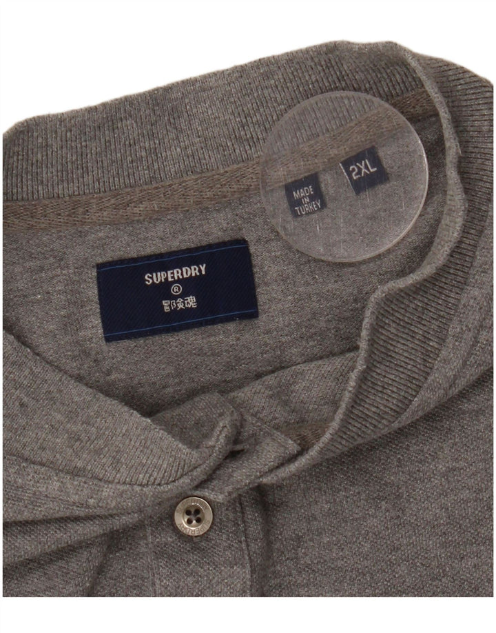 SUPERDRY Mens T-Shirt Top 2XL Grey