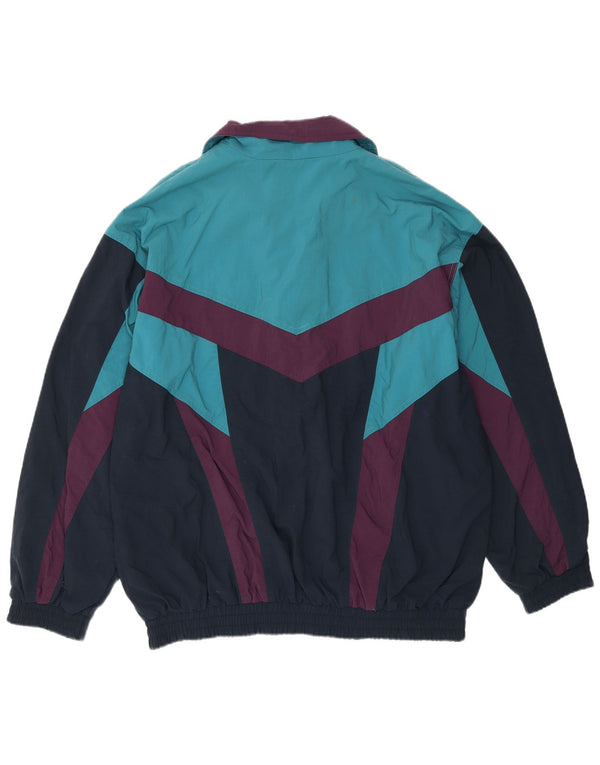 ETIREL Mens Loose Fit Tracksuit Top Jacket IT 50 Medium Blue Colourblock