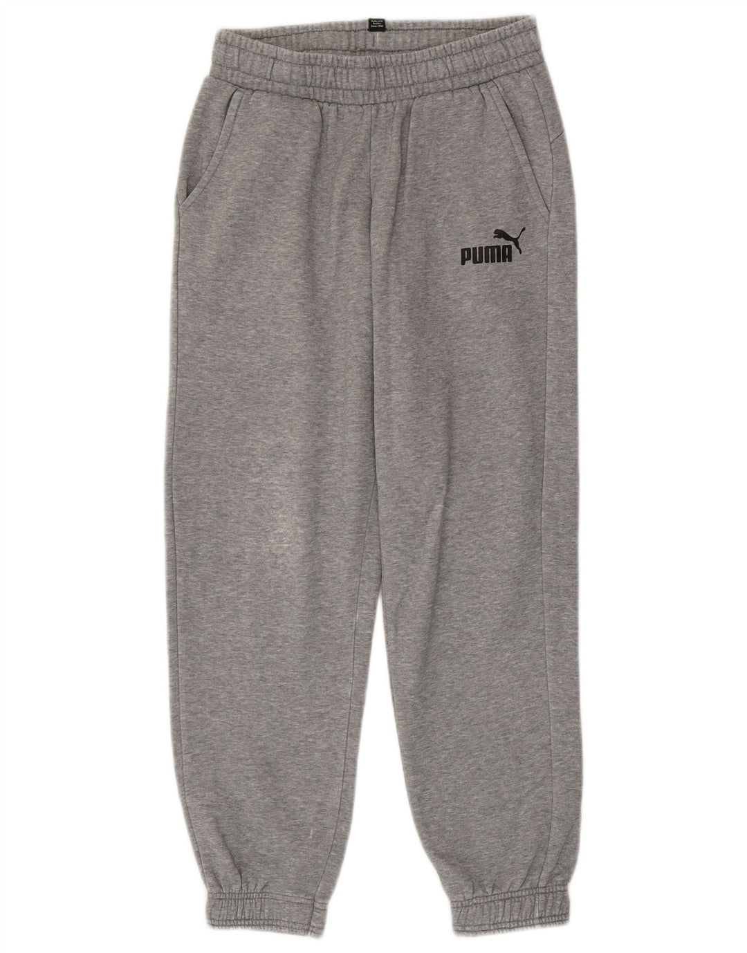 PUMA Boys Tracksuit Trousers Joggers 13-14 Years Grey Cotton