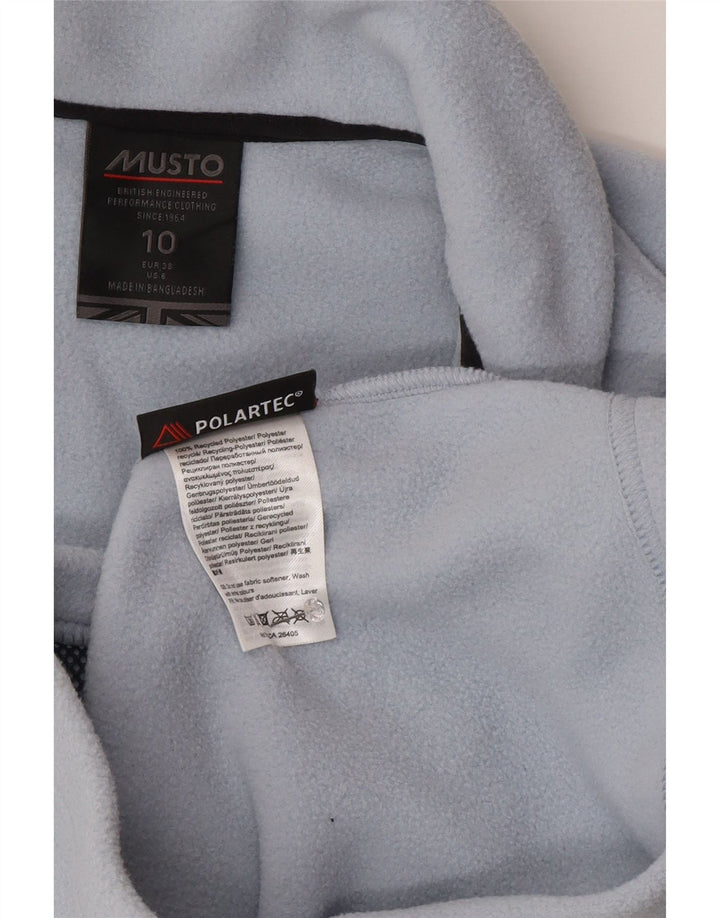 Musto Womens Fleece Jacket UK 10 Small Blue Polyester