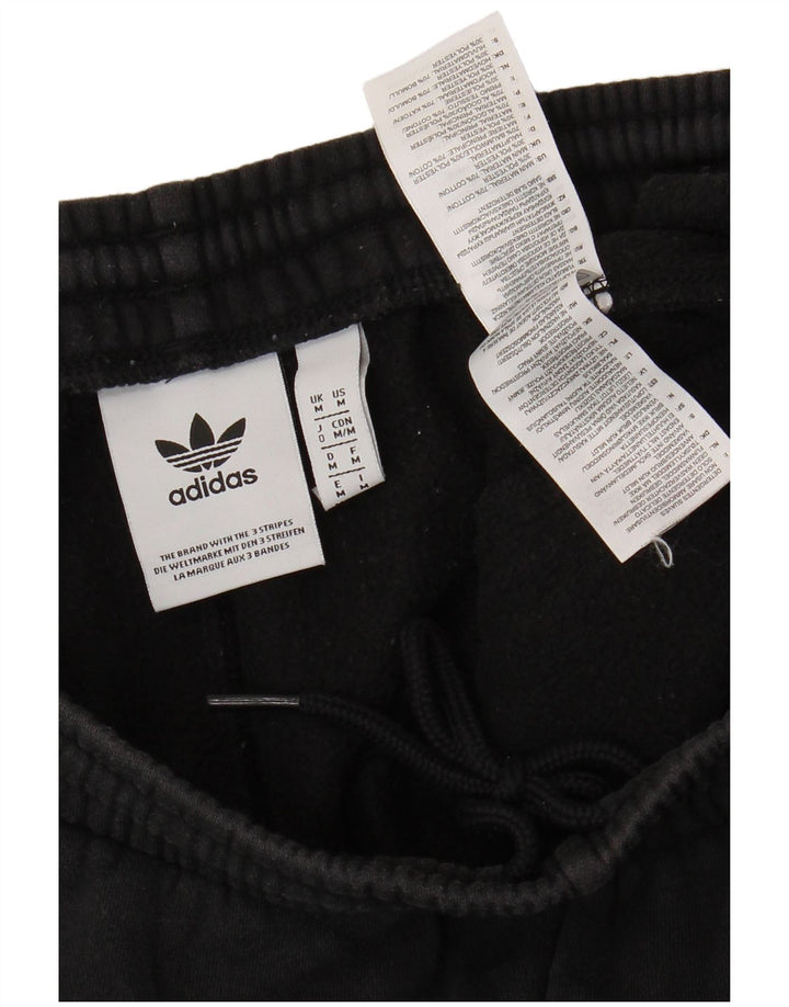 ADIDAS Mens Tracksuit Trousers Joggers Medium Black Cotton