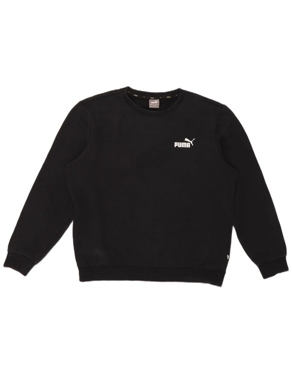 Puma Mens Sweatshirt Jumper Large Black Cotton