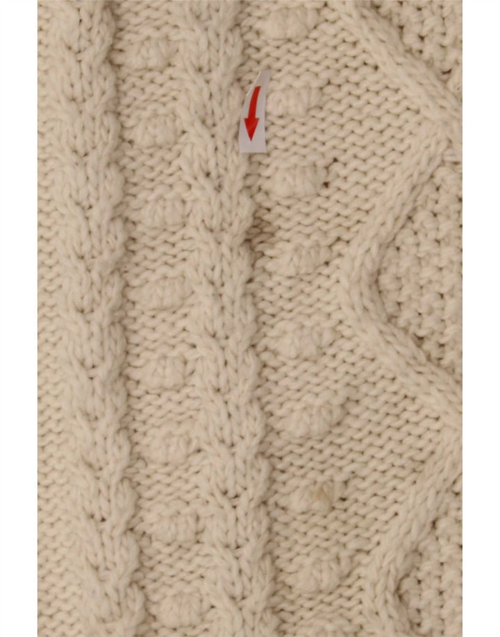 Zara Womens Oversized Turtle Neck Jumper Sweater UK 16 Large Beige
