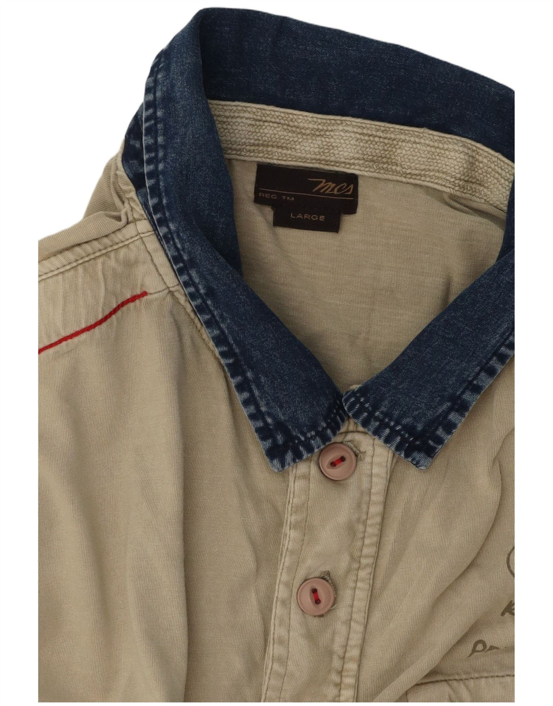 Marlboro Classics Mens Graphic Polo Shirt Large Green Colourblock