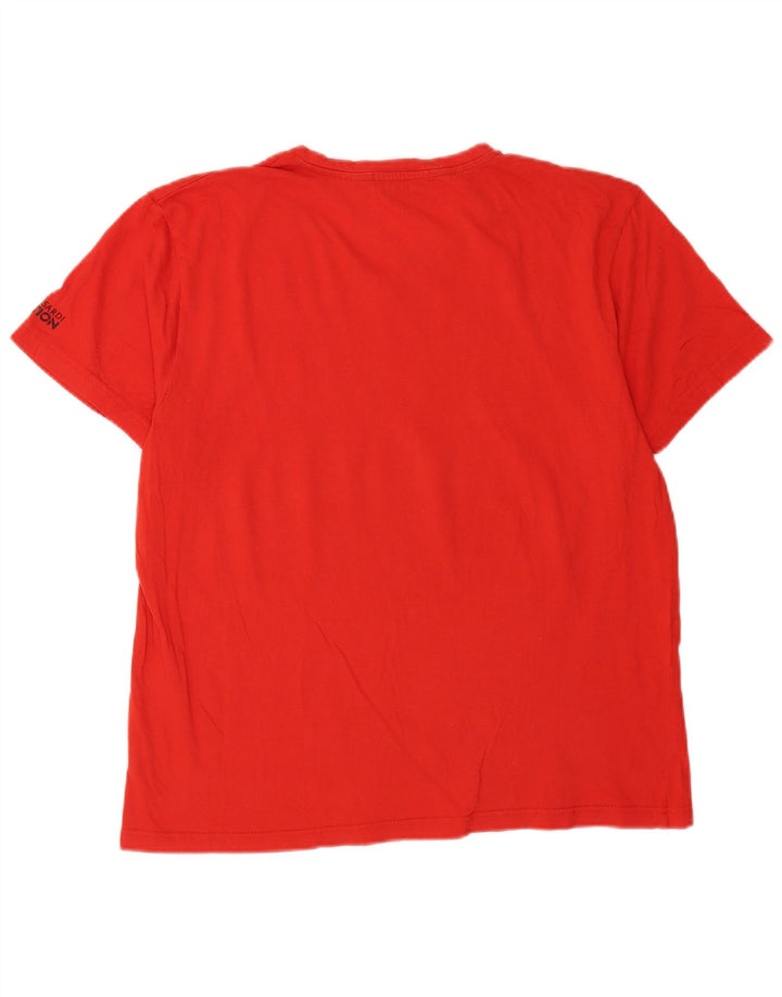 Trussardi Mens Graphic T-Shirt Top 2XL Red