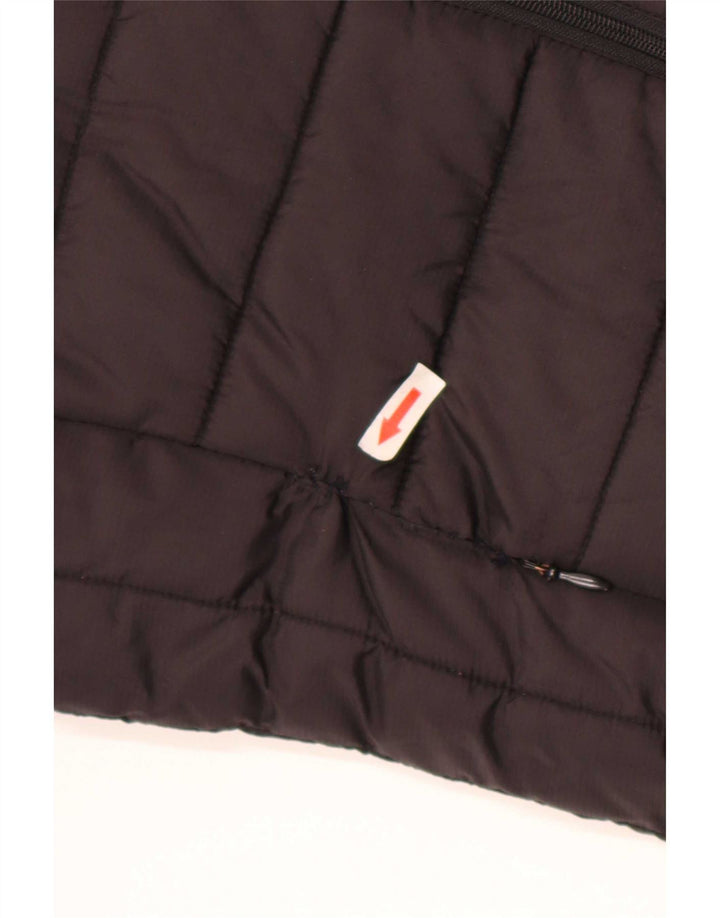 Ellesse Womens Hooded Reversible Padded Jacket UK 10 Small Grey Nylon