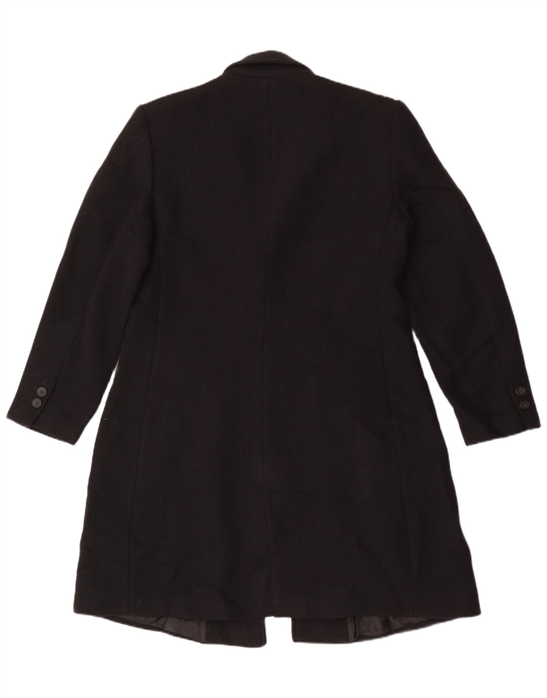 Zara Womens Overcoat UK 18 XL Black Wool