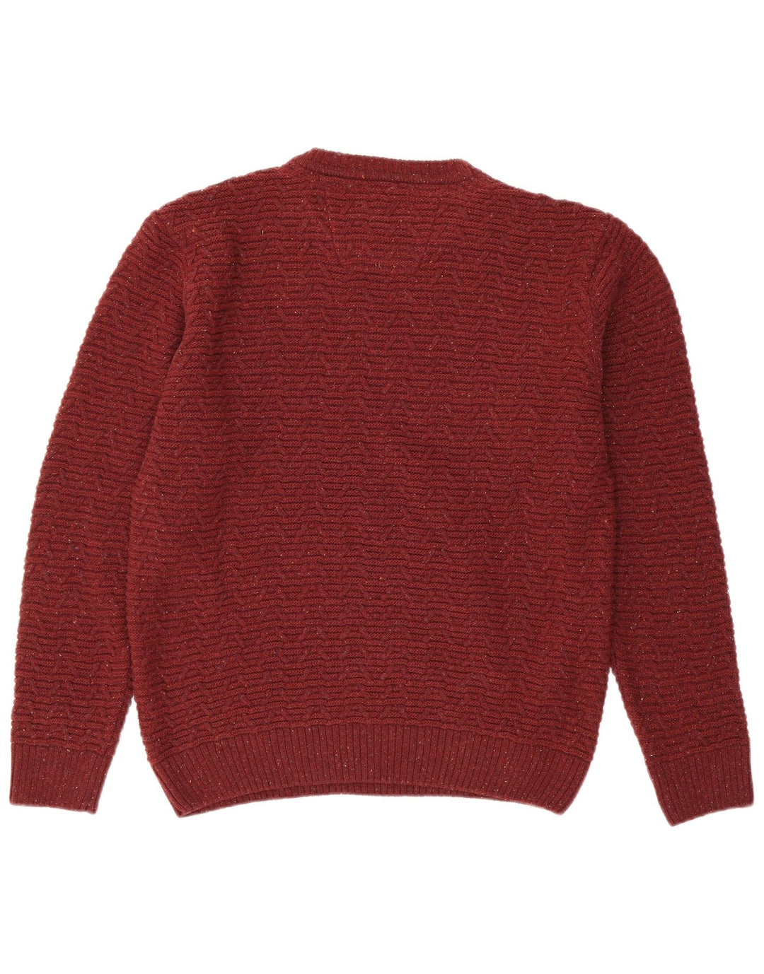 DANIEL GRAHAME Mens Drifter Crew Neck Jumper Sweater Large Burgundy