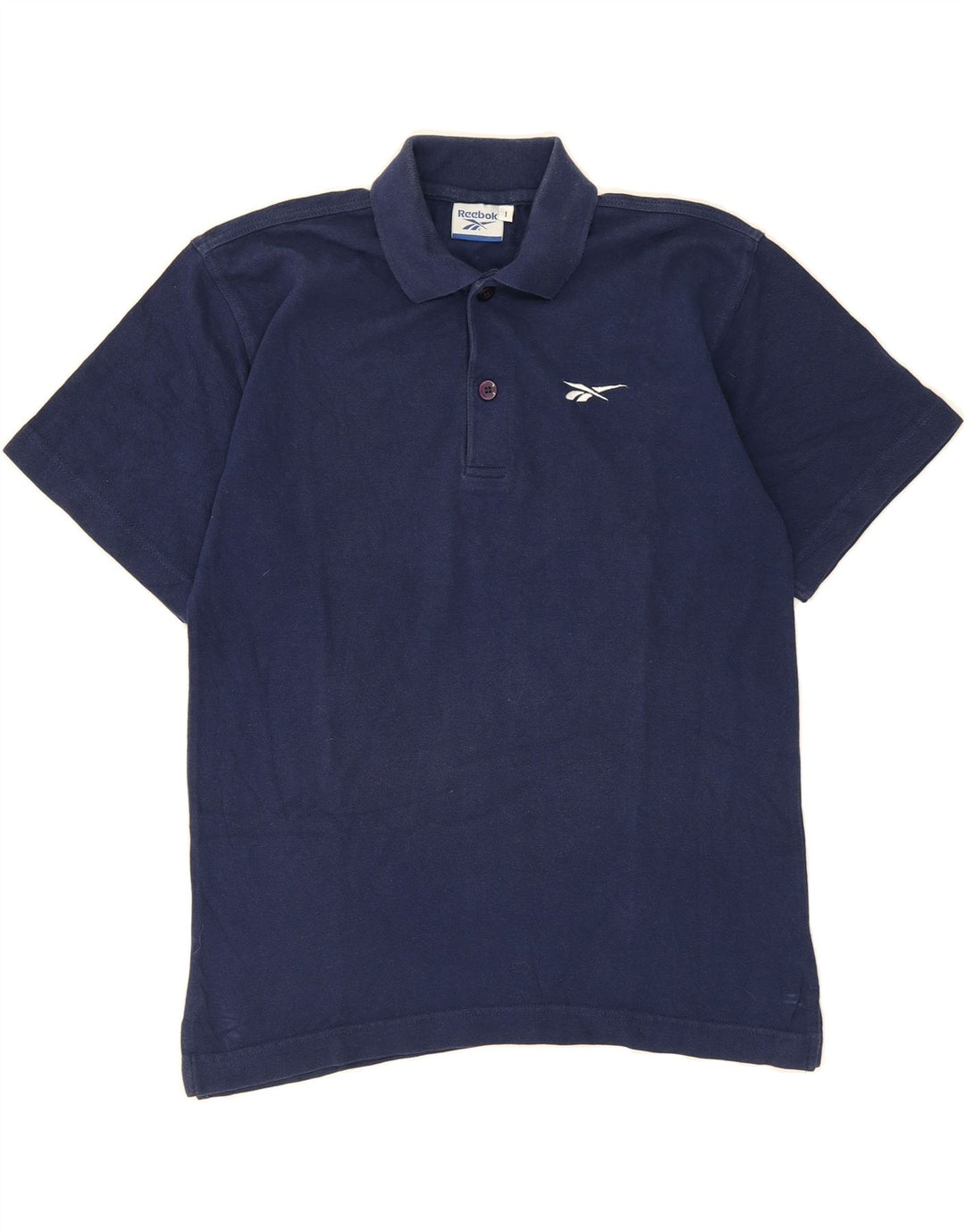 REEBOK Mens Polo Shirt Medium Navy Blue Cotton Vintage Reebok and Second-Hand Reebok from Messina Hembry 