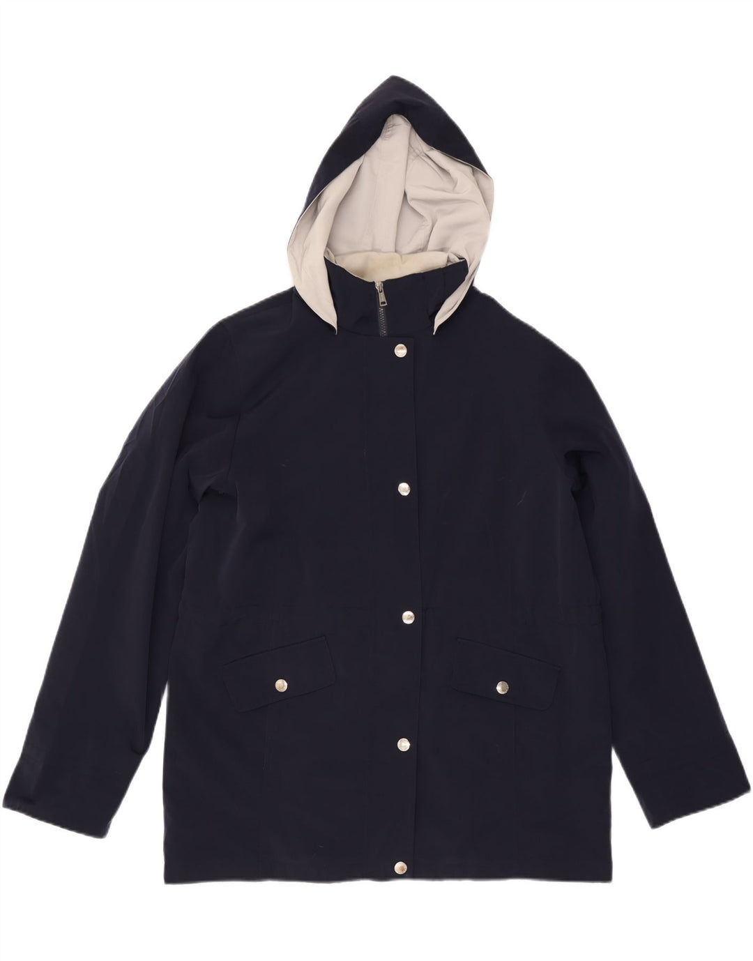 NAUTICA Womens Oversized Hooded Windbreaker Jacket UK 16 Large Navy Blue