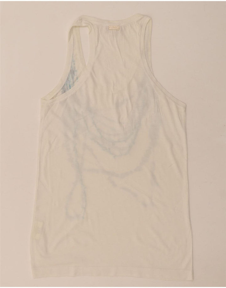 Diesel Womens Vest Top UK 10 Small White Cotton