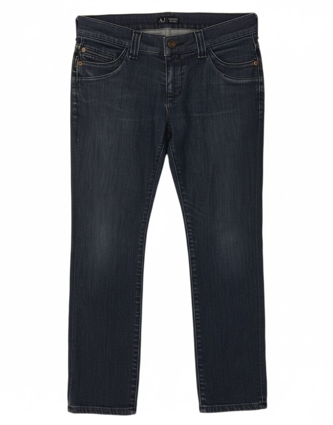 ARMANI Womens Crop Slim Jeans W28 L24 Navy Blue