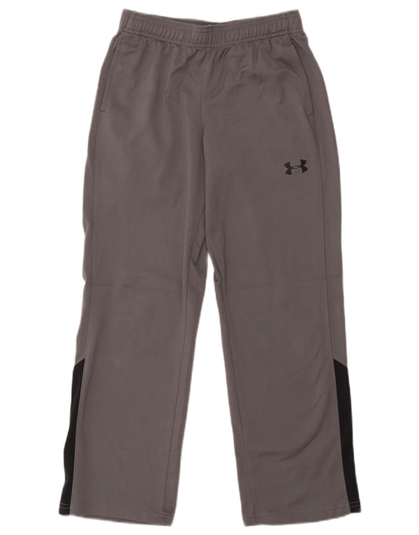 UNDER ARMOUR Girls Tracksuit Trousers 9-10 Years Medium  Grey Colourblock