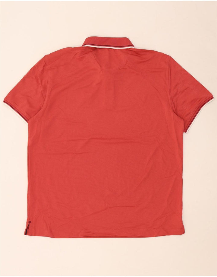Izod Mens Stretch Polo Shirt XL Red Polyester