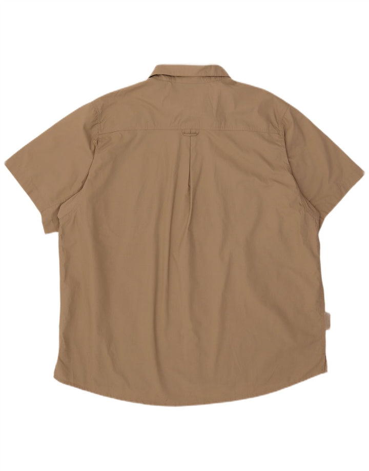Mountain Warehouse Mens Short Sleeve Shirt 2XL Beige Polyester