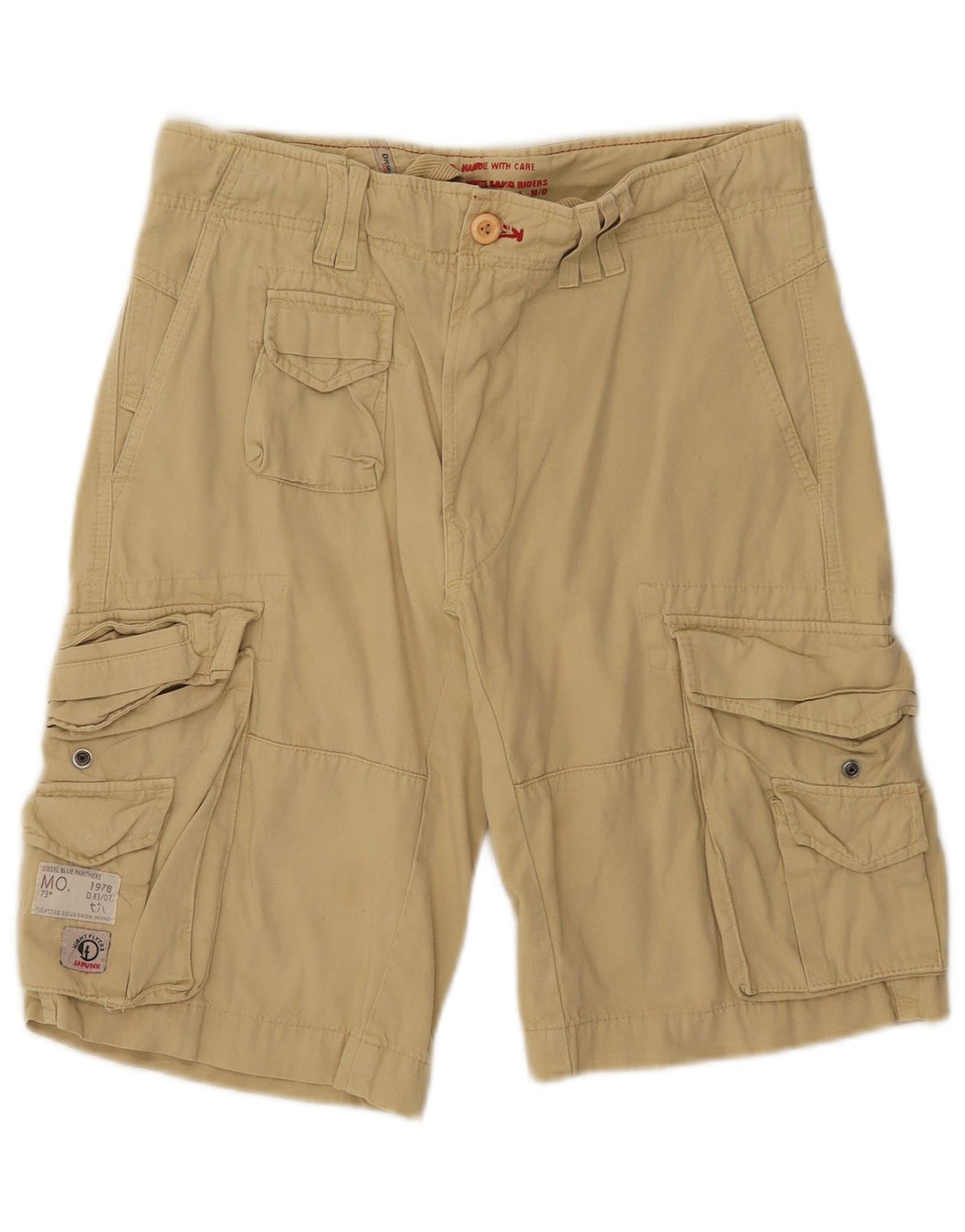 DIESEL Mens Cargo Shorts W28 Small Beige Cotton