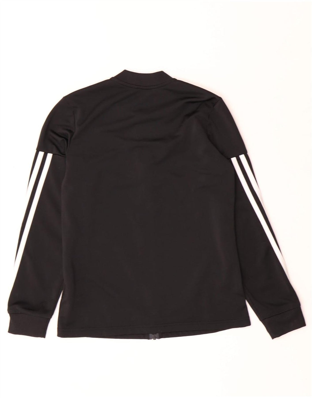 ADIDAS Girls Tracksuit Top Jacket 11-12 Years Black Polyester