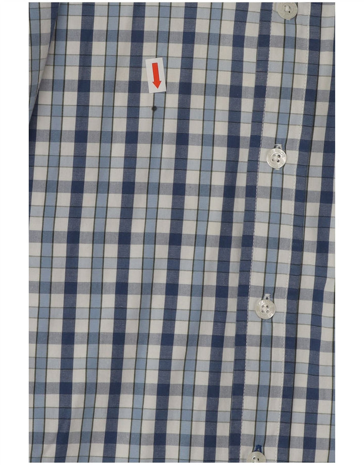 LERROS Mens Shirt XL Blue Check Cotton
